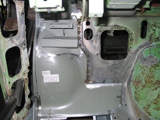 Wiederaufbau linke Spritzwand